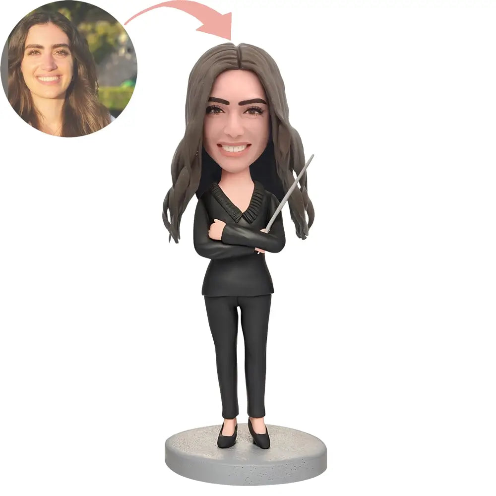 Custom Female Teacher In Casual Clothes Bobblehead