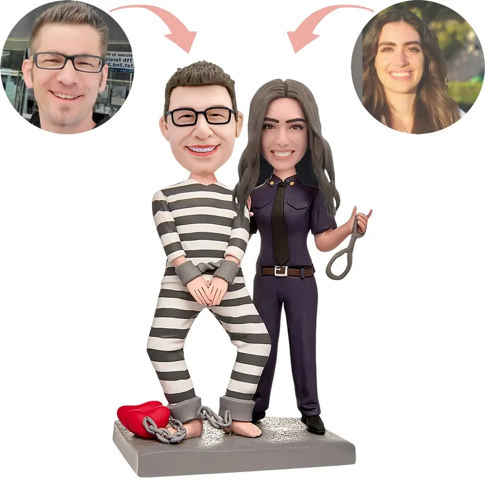 Custom Bobblehead Playing Prisoner-Cop Couple