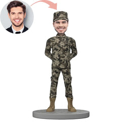 Custom Soldier at attention Bobblehead