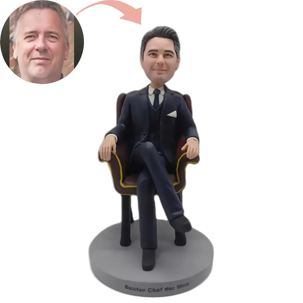 Custom Boss Sitting in a Chair Bobblehead