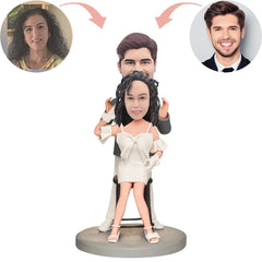 Custom Bride In Bowknot Dress Bobblehead