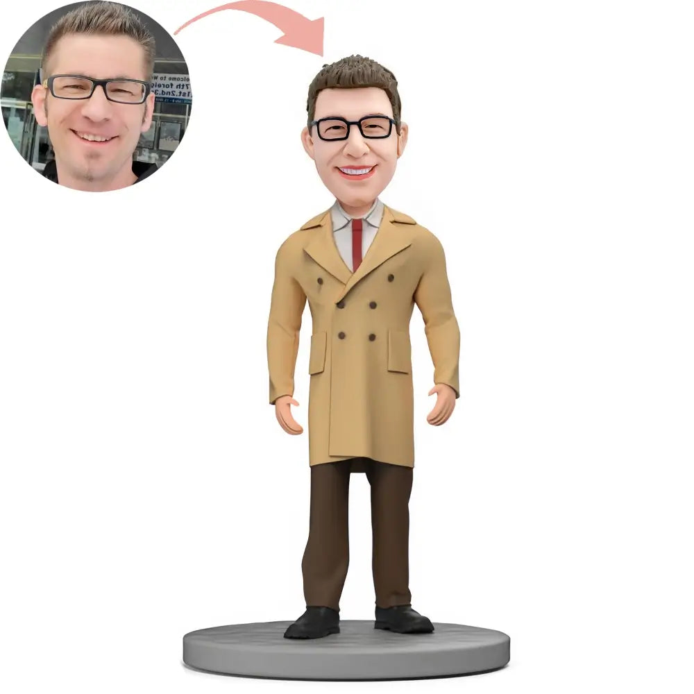 Custom Business Men's Windbreaker Bobblehead