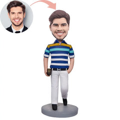 Custom Businessman Boss Holding Wallet Bobblehead