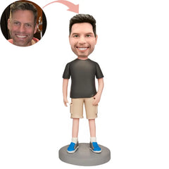 Custom Casual Shorts Male Bobblehead