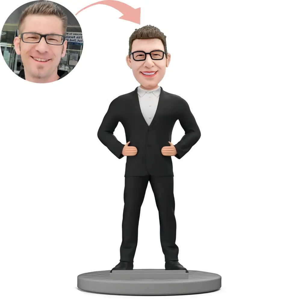 Custom Competent Business Man Bobblehead