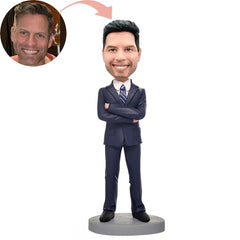 Custom Confident Business Man Bobblehead