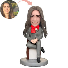 Custom Confident Female Teacher Bobblehead