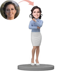 Custom Confident Mature Business Female Bobblehead