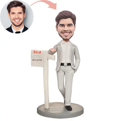 Custom Confident Realtor Bobblehead