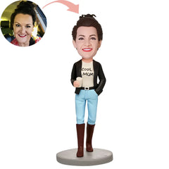 Custom Cool Mom with Coffee Bobblehead