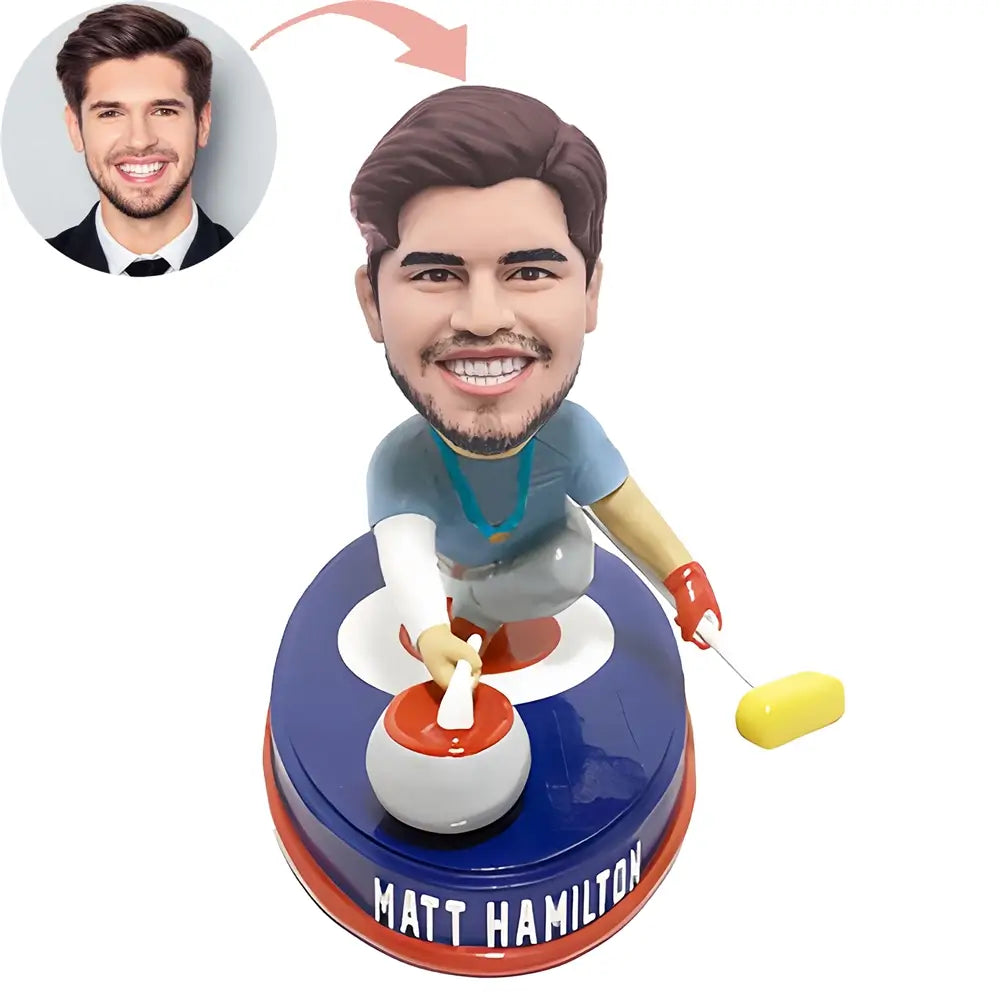 Custom Curling Lover Bobblehead