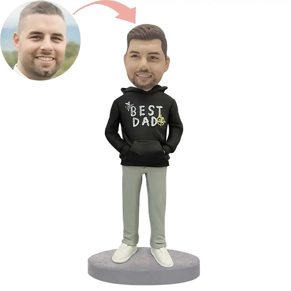 Custom Dad In A Sweatshirt Bobblehead