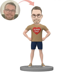 Custom Dad With His Back Crossed Bobblehead