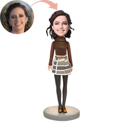 Custom Dress Fashionably Woman Bobblehead