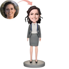 Custom Dress Formally Business Woman Bobblehead