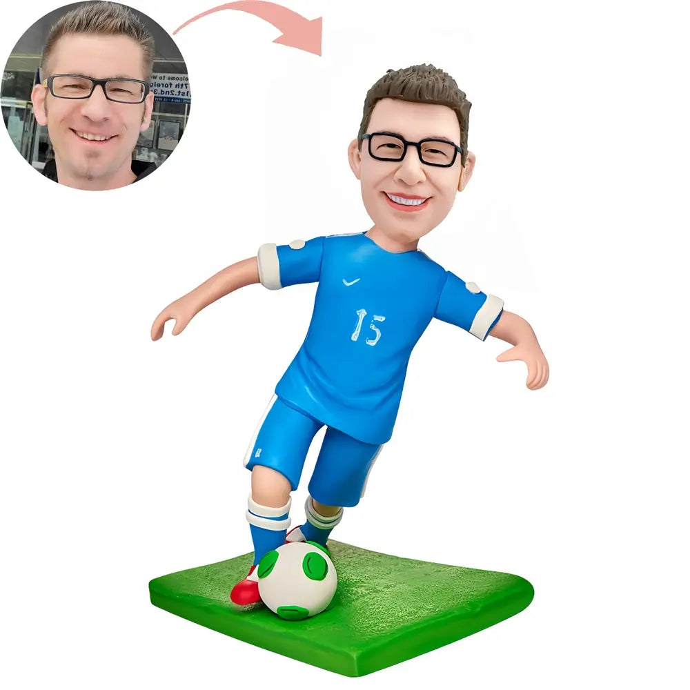 Custom Energetic Soccer Player Bobblehead