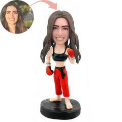 Custom Female Boxer Bobblehead