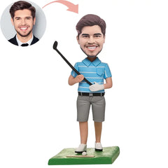 Custom Getting Ready Golfer Bobblehead