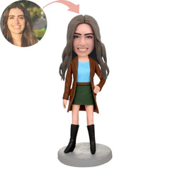 Custom Girl In A Cool Outfit Bobblehead