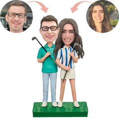 Custom Golfers Couple Bobblehead