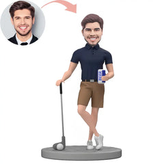 Custom Golfers With Drinks In Hand Bobblehead