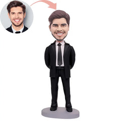 Custom Hands Behind Business Man Bobblehead