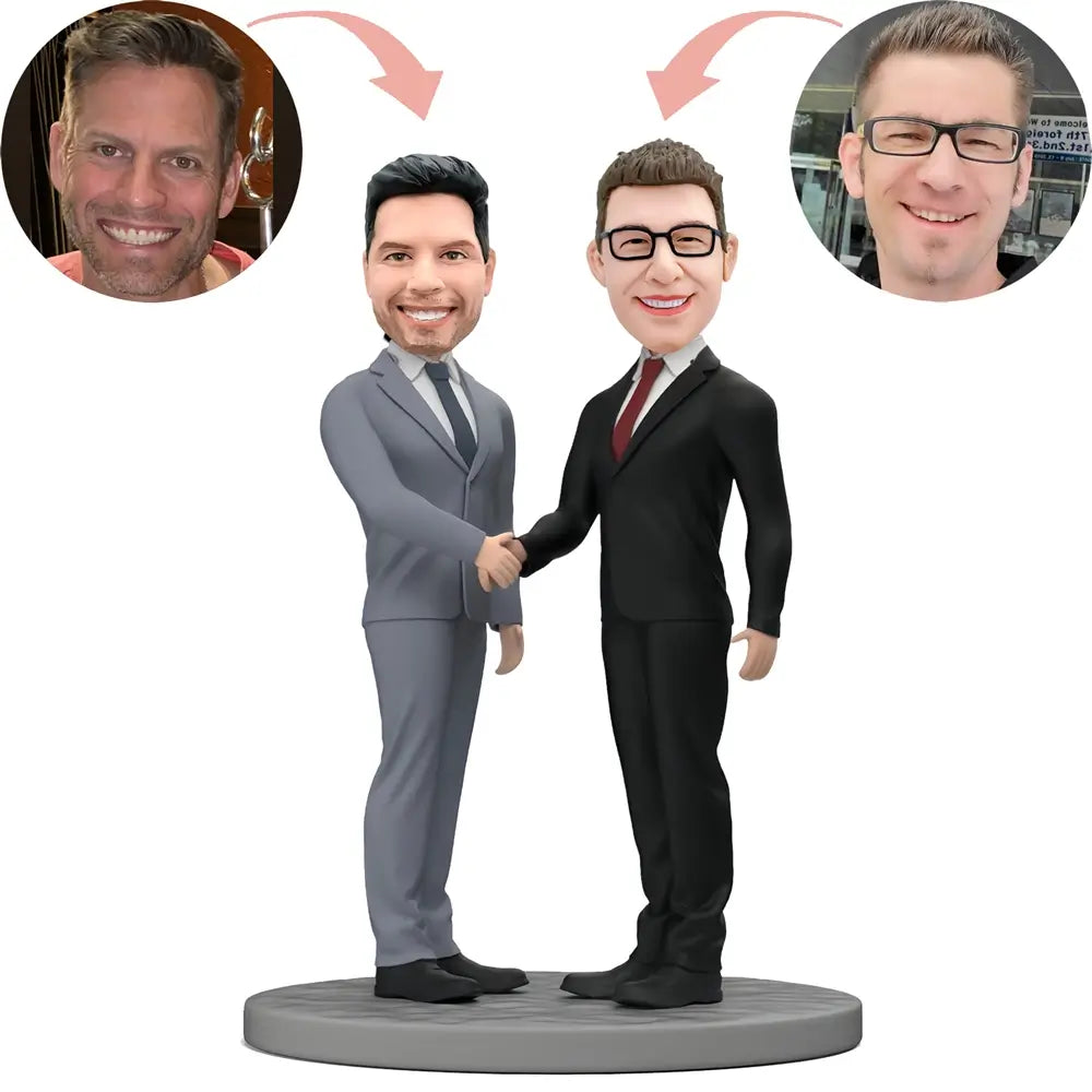 Custom Handshake Business Partners Bobblehead