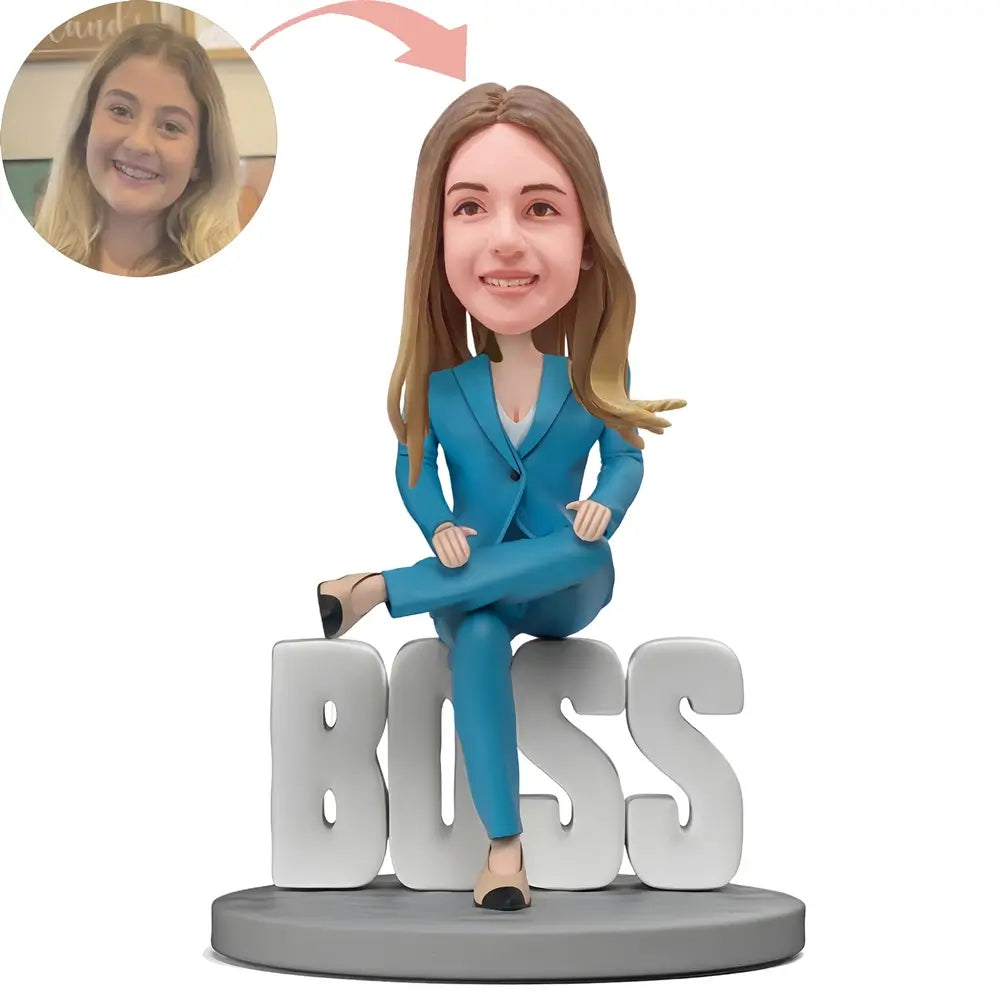 Custom Handsome Female Boss Bobblehead