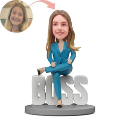 Custom Handsome Female Boss Bobblehead