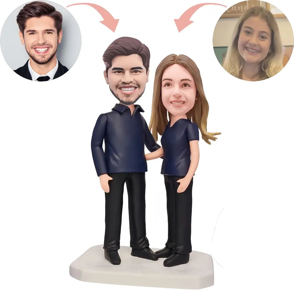 Custom Happy Business Couple Bobblehead