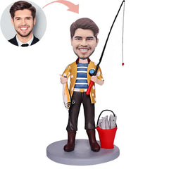 Custom Happy Fishing Lover Bobblehead