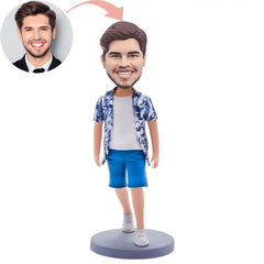 Custom Hawaiian Shirt Man Bobblehead