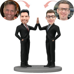 Custom High-five Business Partners Bobblehead