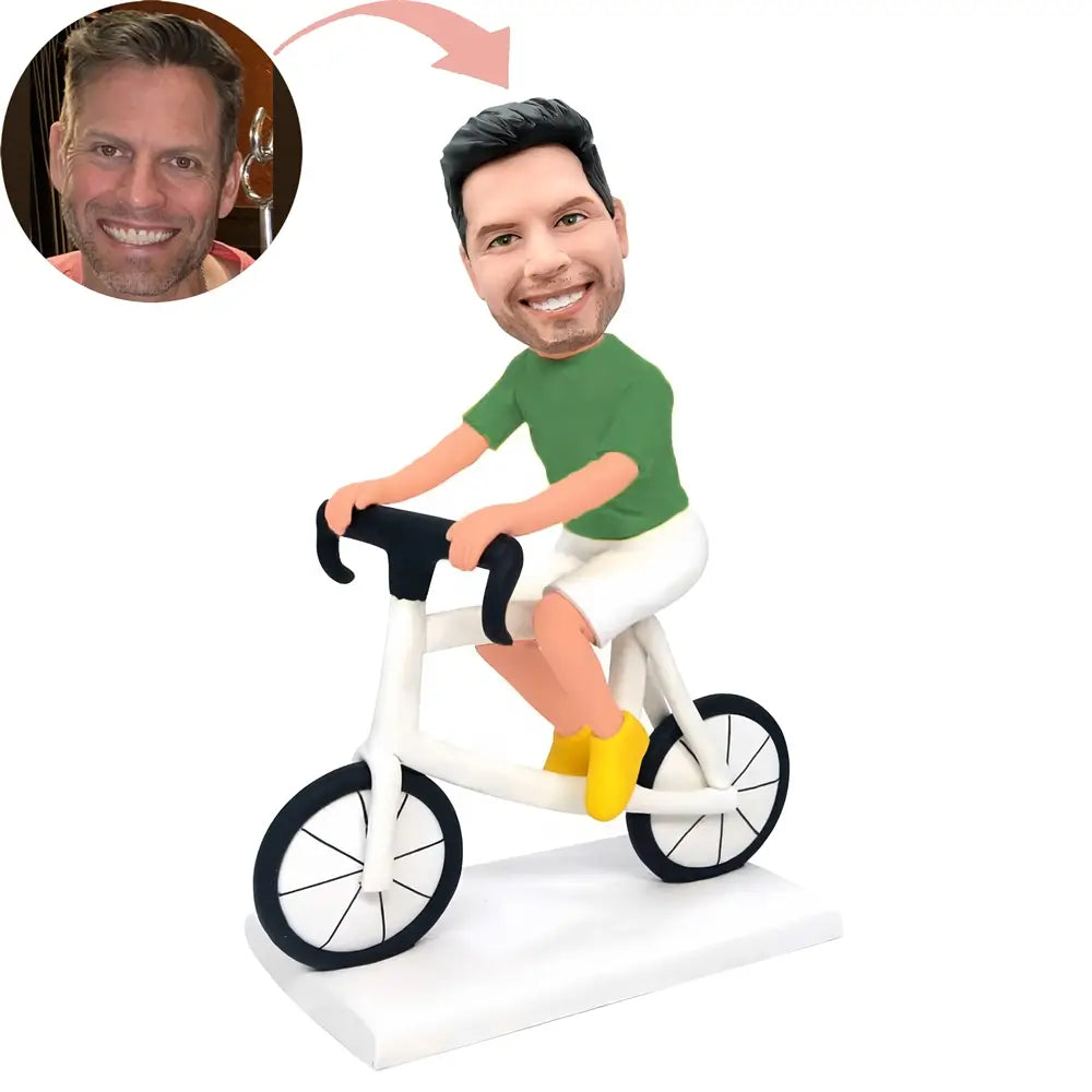 Custom Leisurely Bicyclist Bobblehead