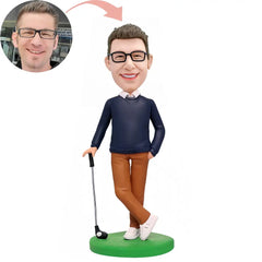 Custom Male Golfer  Bobblehead