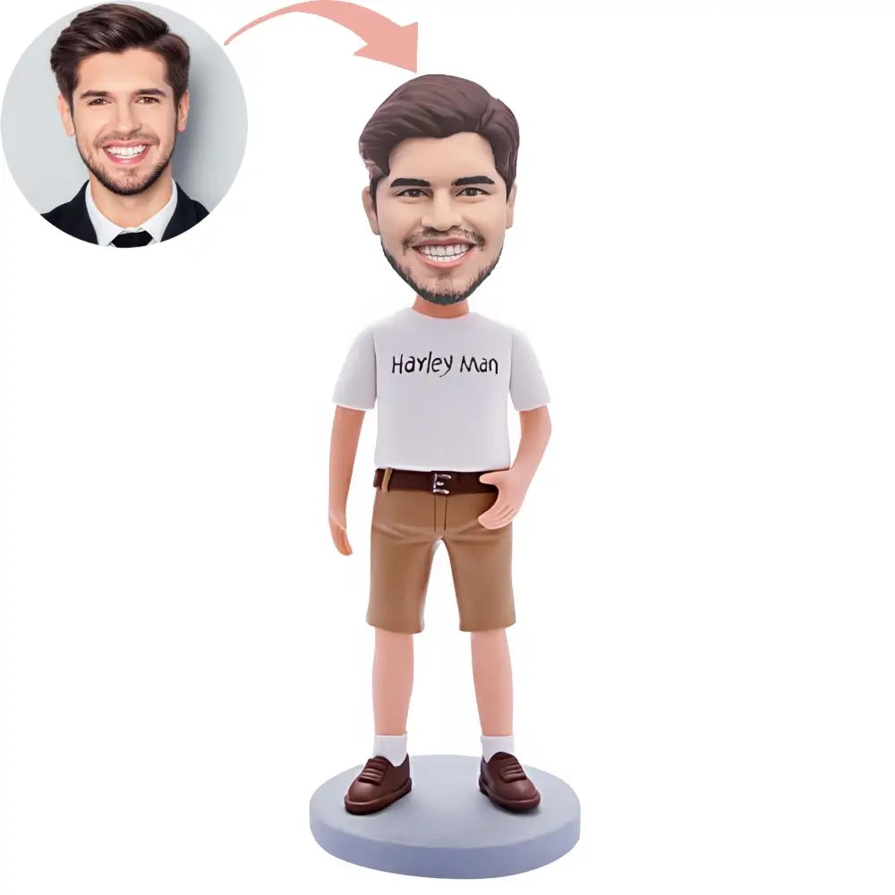 Custom Man in casual suit Bobblehead