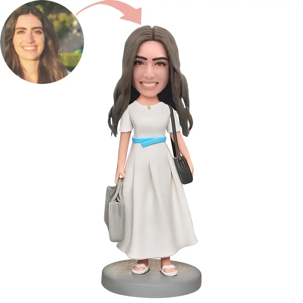 Custom Shopping Woman Bobblehead