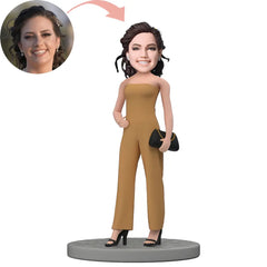 Custom Sophisticated Lady In Casual Trousers Bobblehead