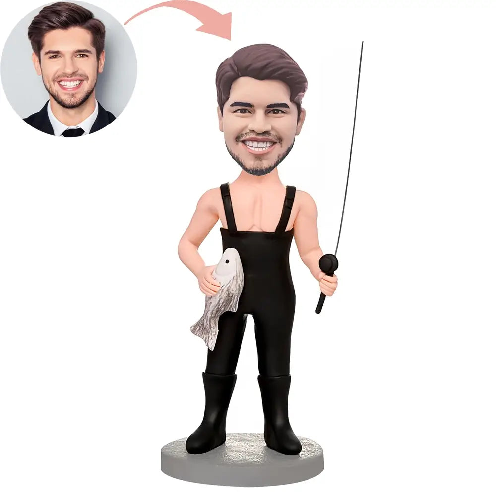 Custom Strong Fishing Lover Bobblehead