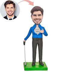 Custom Super Golfer Bobblehead