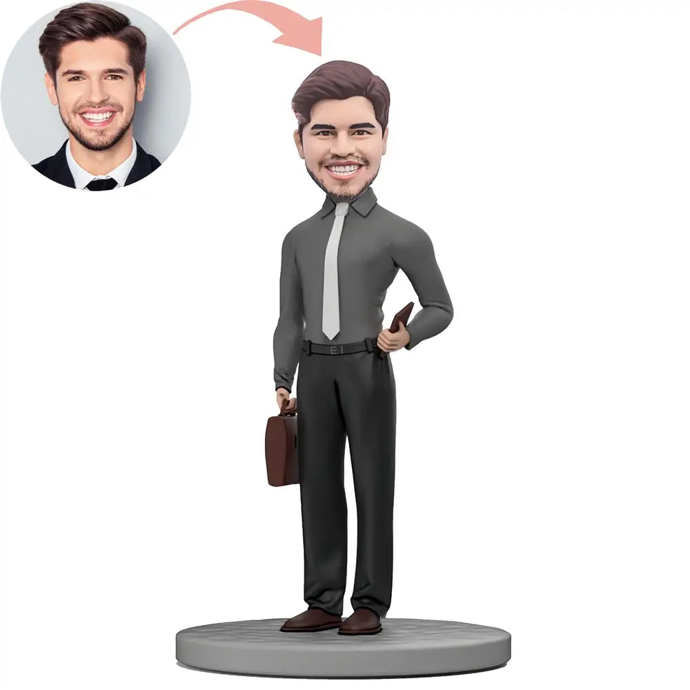 Custom Teacher Holding Briefcase Bobblehead