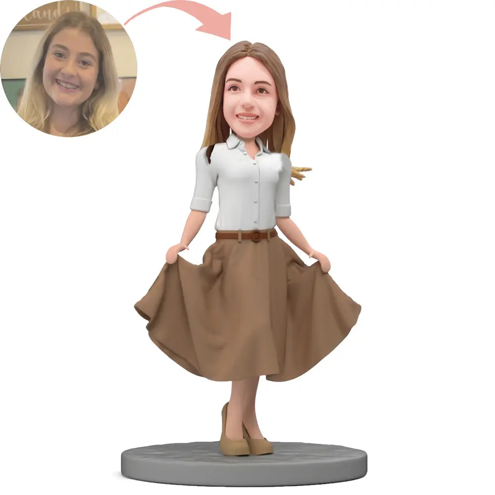 Custom Women Displaying Dresses Bobblehead