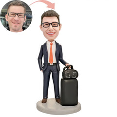 Custom World Traveler Executive Bobblehead