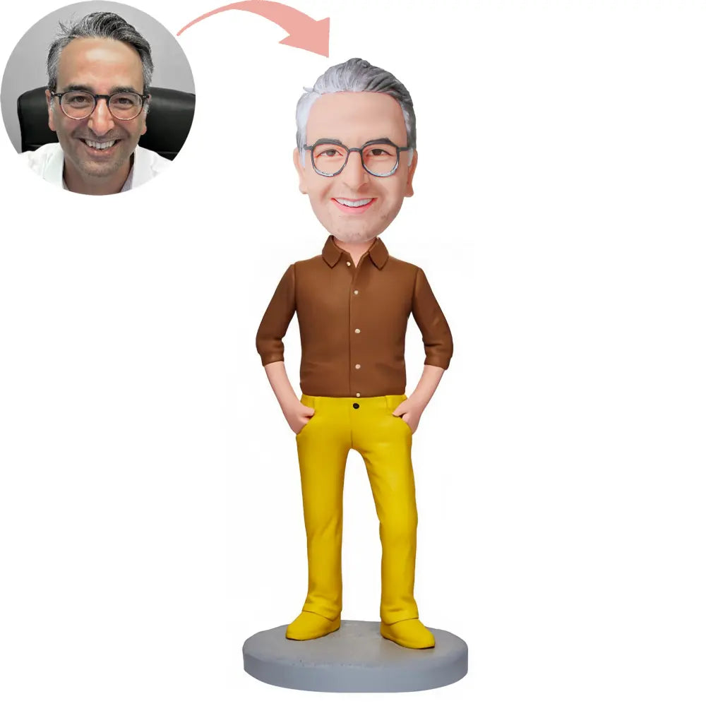 Custom Yellow Pants Fashion Man Bobblehead